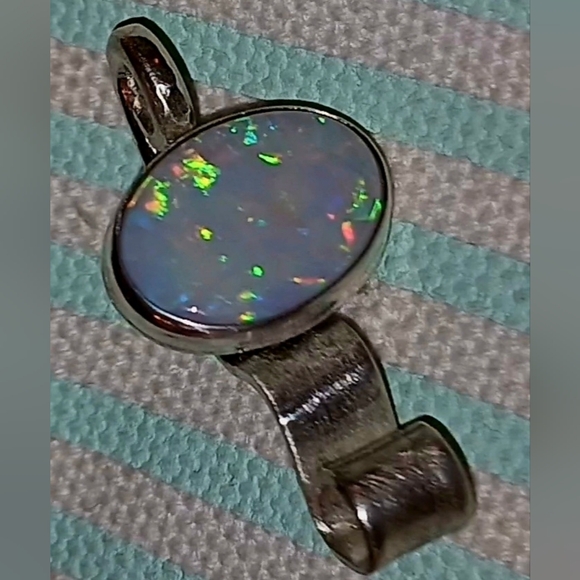 Huge Australian Solid Opal Pendant New Artisan
